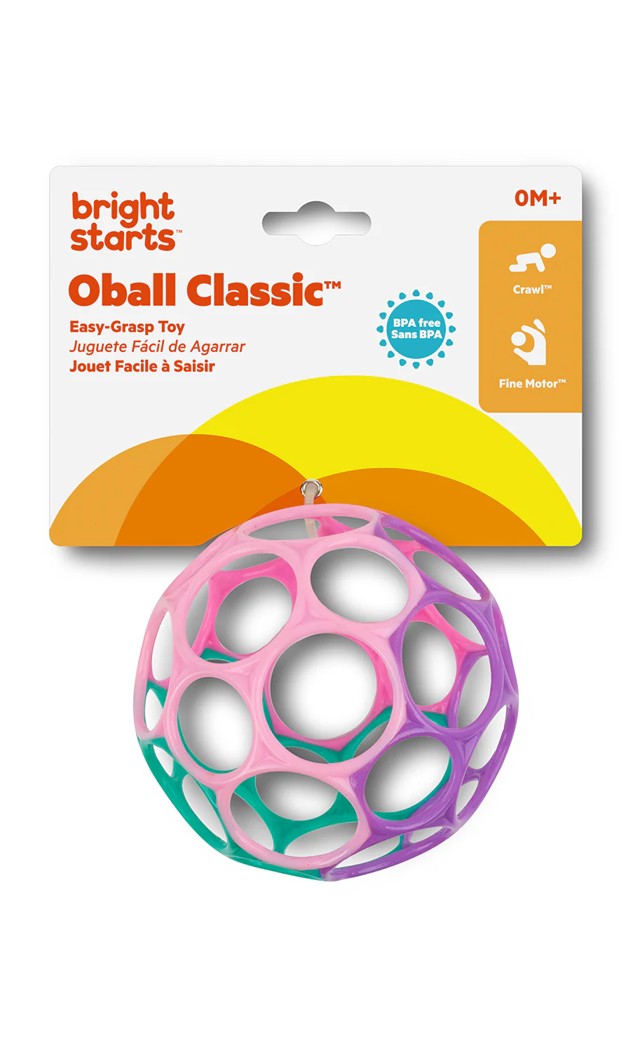 Oball Classic Easy-Grasp Toy - Pink/Purple - Image 5