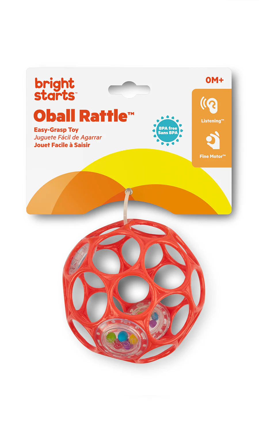 Oball Rattle Easy-Grasp Toy - Red - Image 4