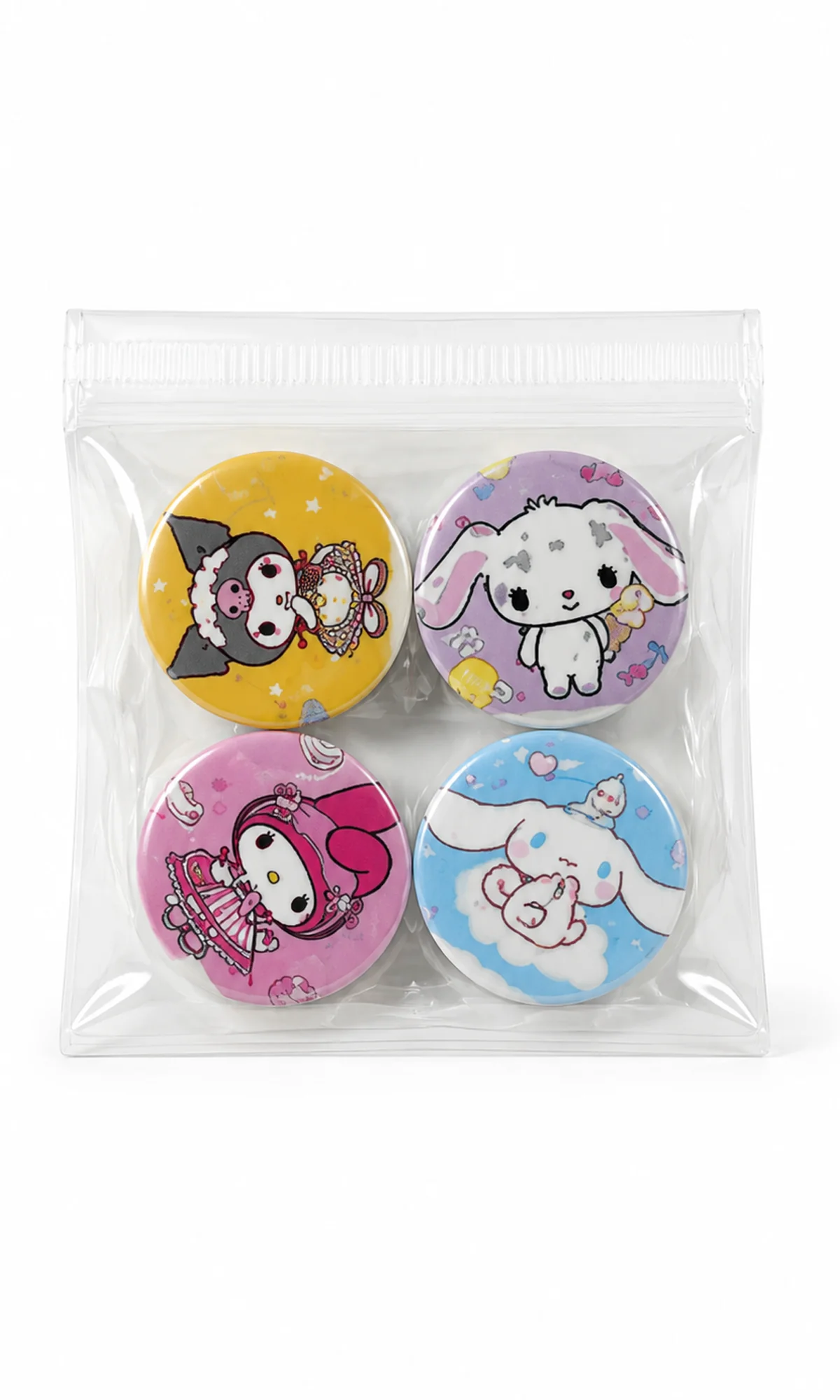 Sanrio Character Badge Pin Set Pack of 4