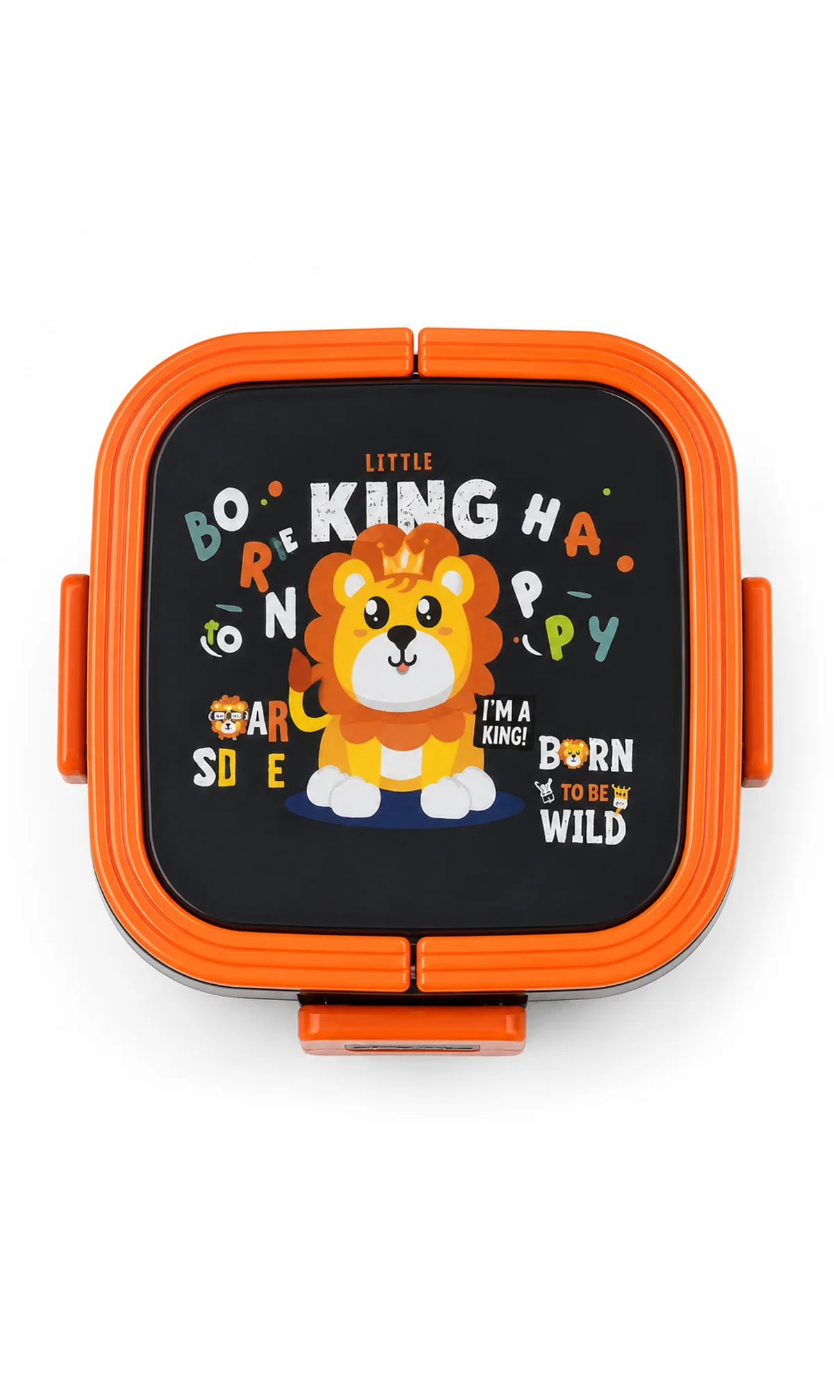 School Lunch Box Black Lion King Print