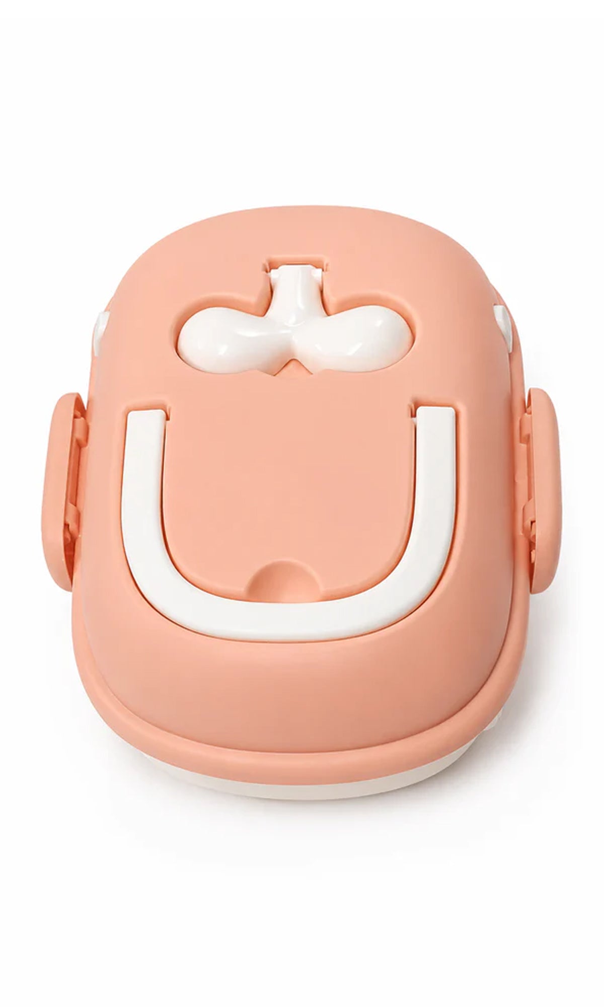 School Lunch Box Peach Pink with Flip Lid