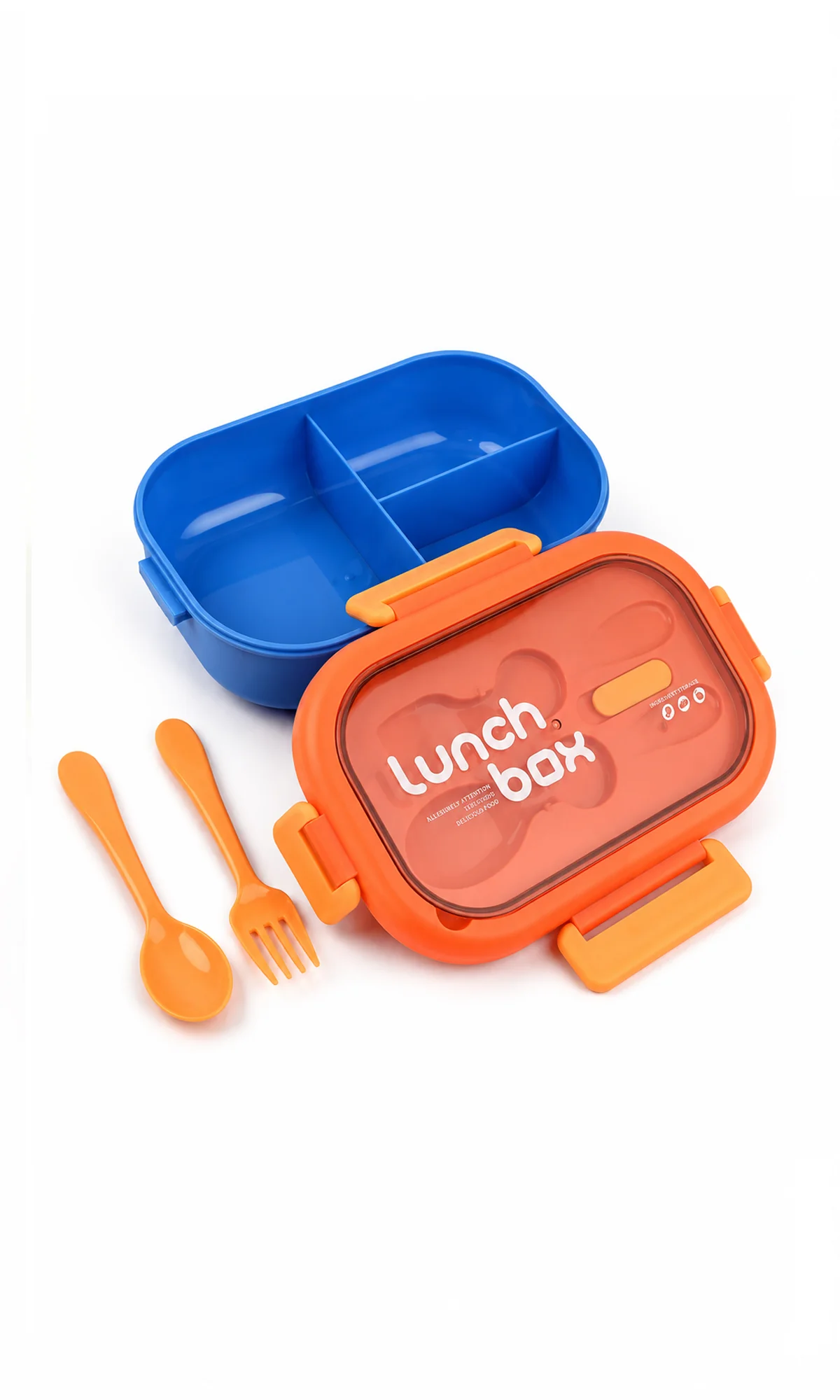 School Lunch Box with Fork and Spoon - Image 2