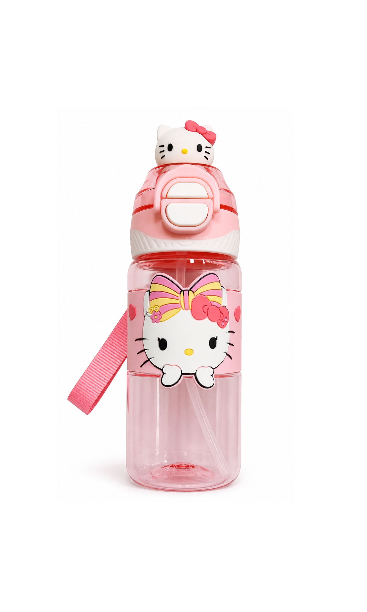 School Water Bottle Hello Kitty Pink
