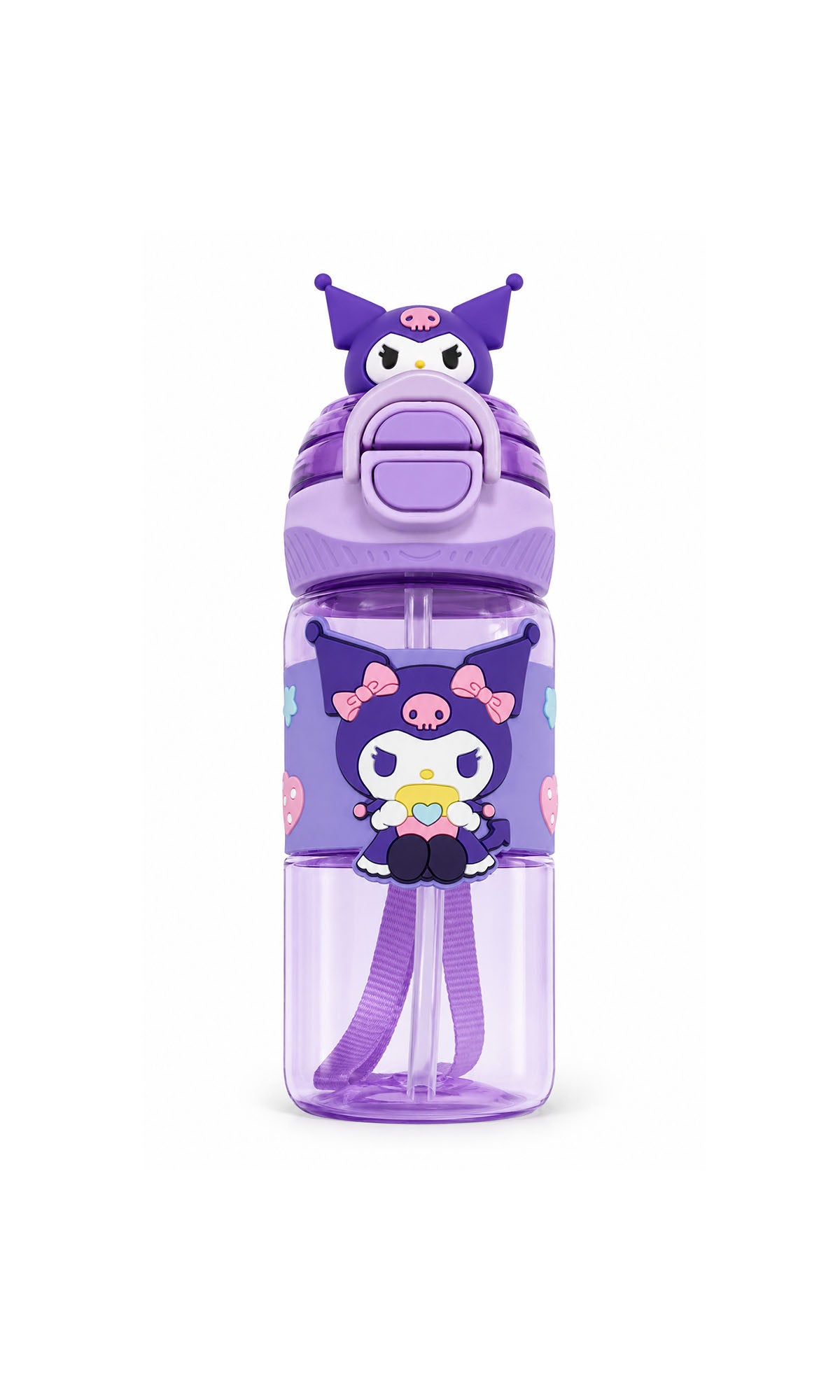 School Water Bottle Kuromi Purple