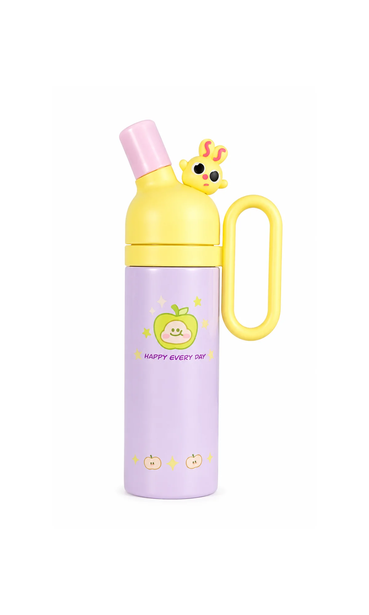School Water Bottle Lavender Happy Apple