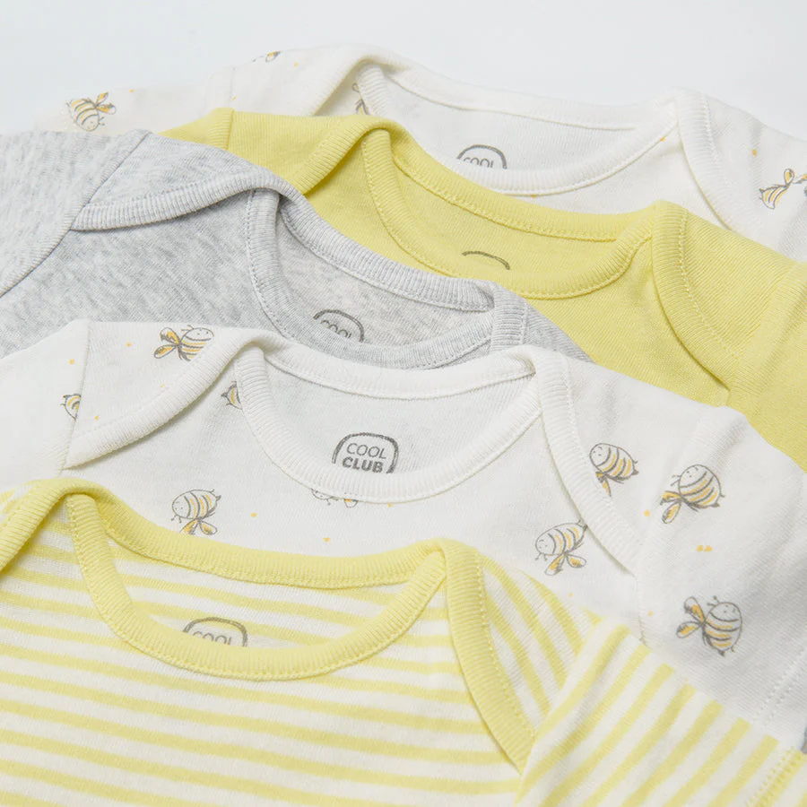Short Sleeve Bodysuit For Girls, Organic Cotton Mix set 5 pcs CC CUG2400900 - Image 7