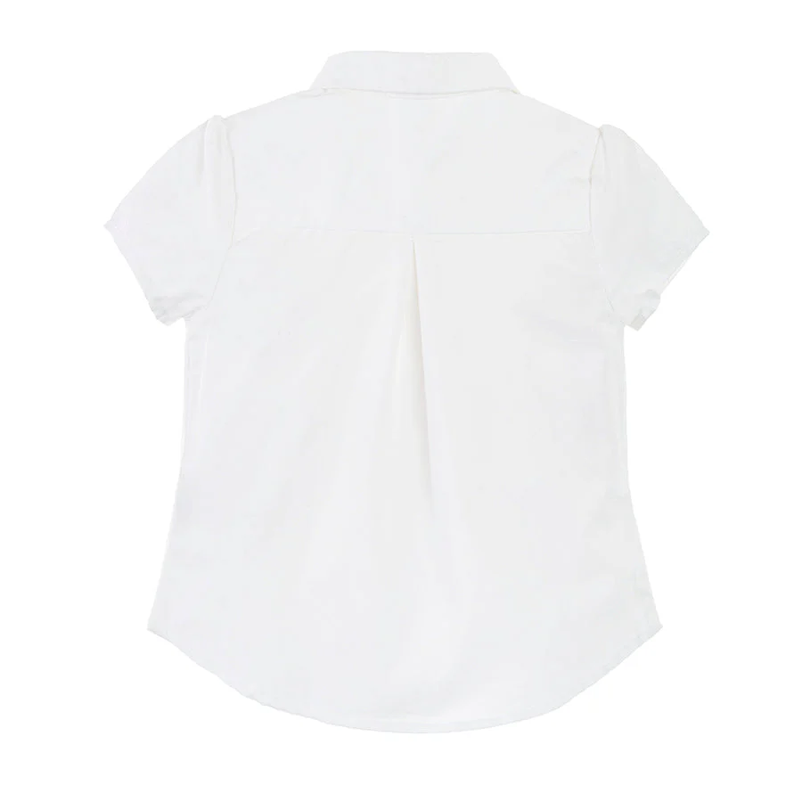 Short Sleeve Shirt For Girl's White - Image 2