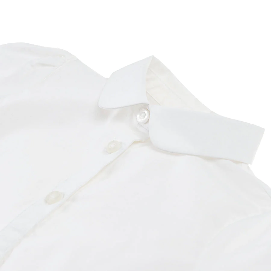 Short Sleeve Shirt For Girl's White - Image 3