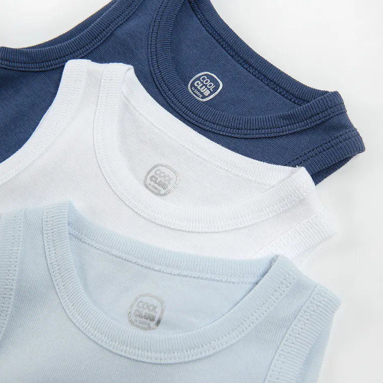 Sleeveless Bodysuit For Boys, Organic Cotton, Mix, Set, 3 Pcs. CC CUB2201464 - Image 5