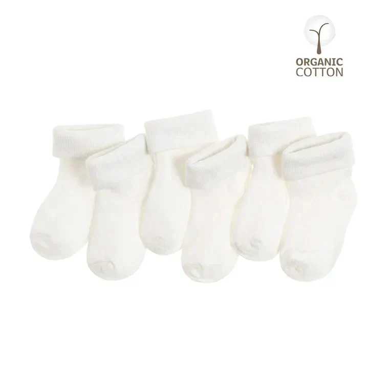Socks For Girls, Organic Cotton, White, Set, 3 Pcs. CC CHG2102800-00-P