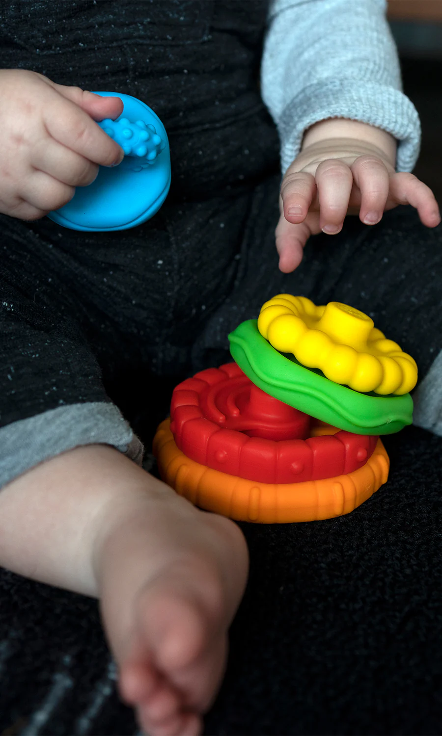 Stack & Teethe Multi-Textured Teether Toy - Image 2