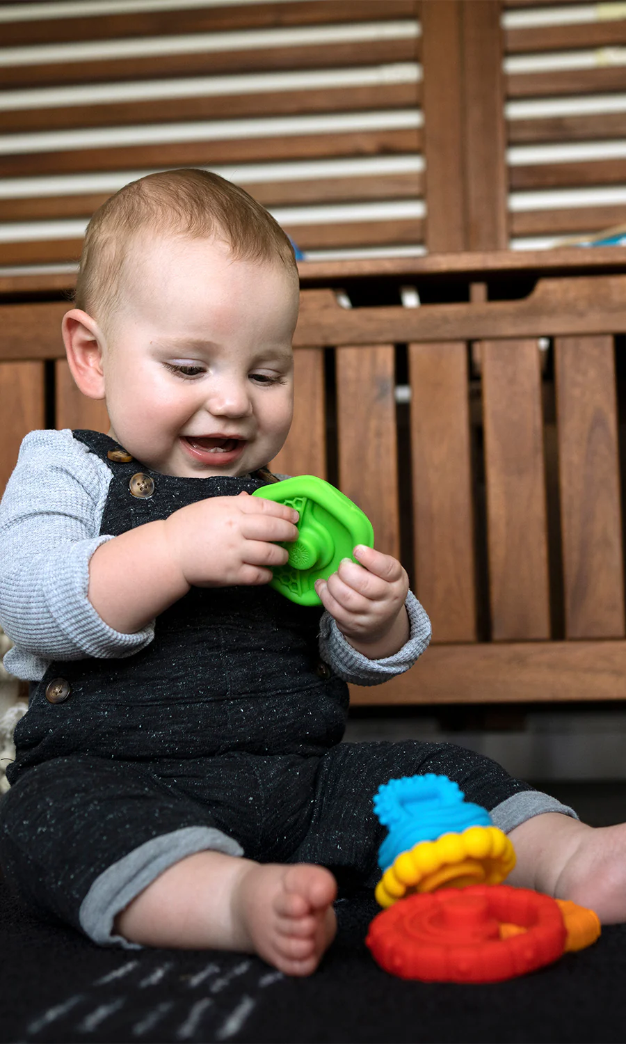 Stack & Teethe Multi-Textured Teether Toy - Image 3
