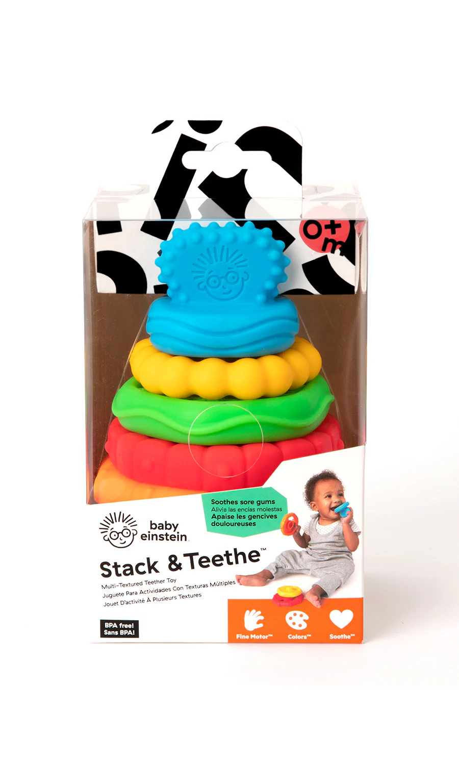 Stack & Teethe Multi-Textured Teether Toy - Image 4