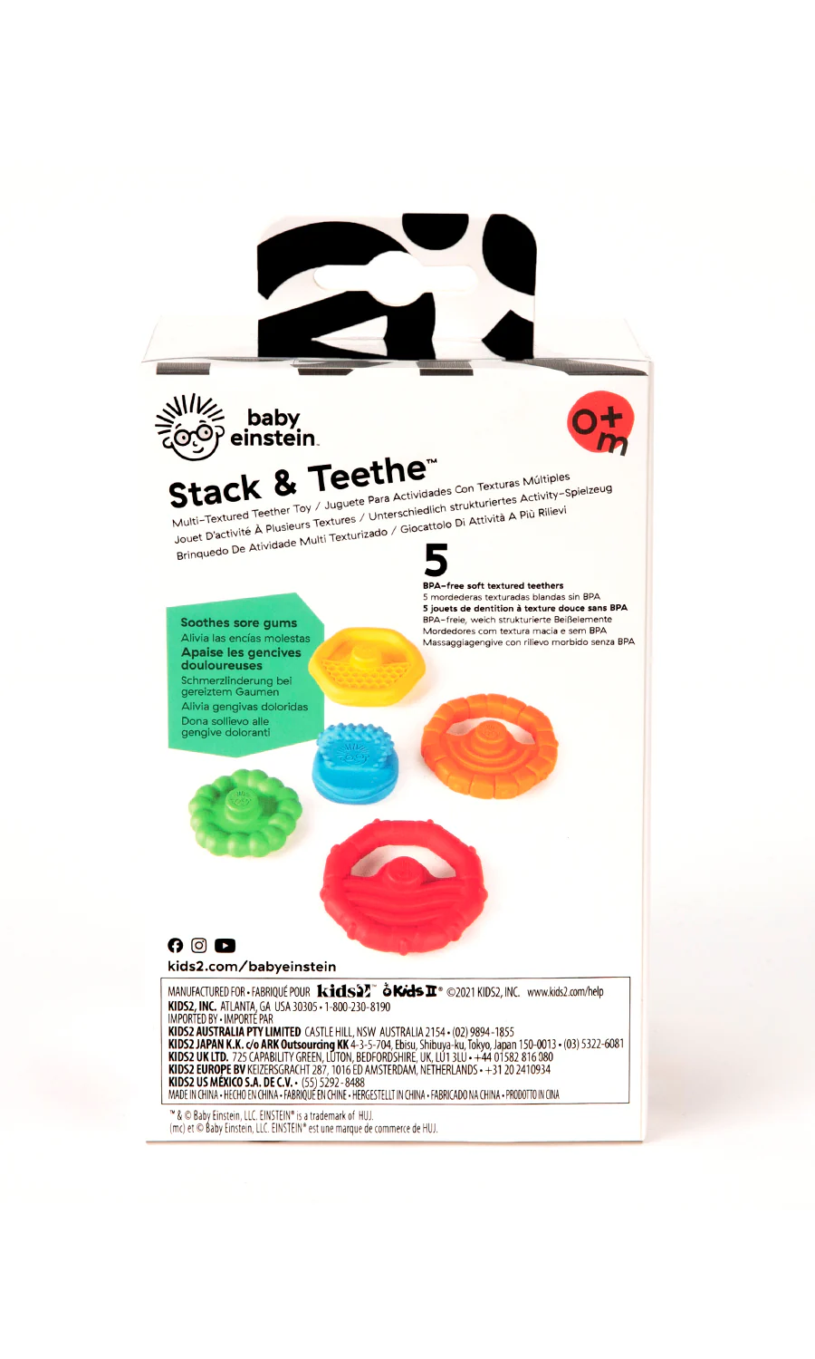Stack & Teethe Multi-Textured Teether Toy - Image 5