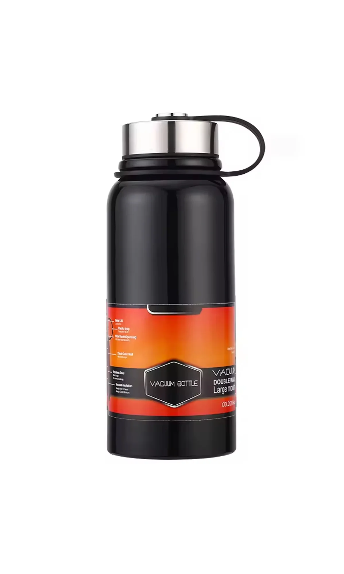Stainless Steel Vacuum Water Bottle Black