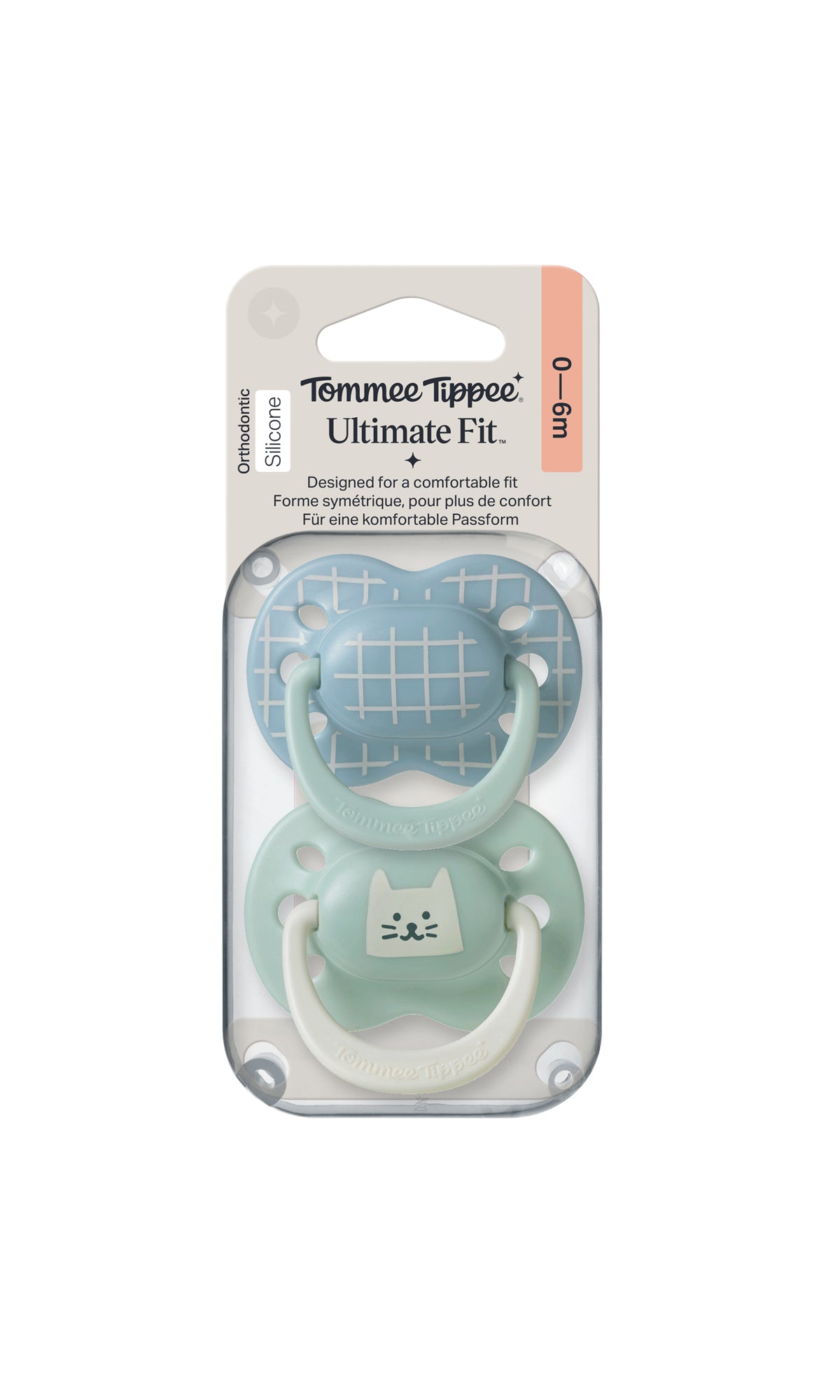 Tommee Tippee Ultra Fit Silicone Soother 0-6M Pack Of 2 - Image 2