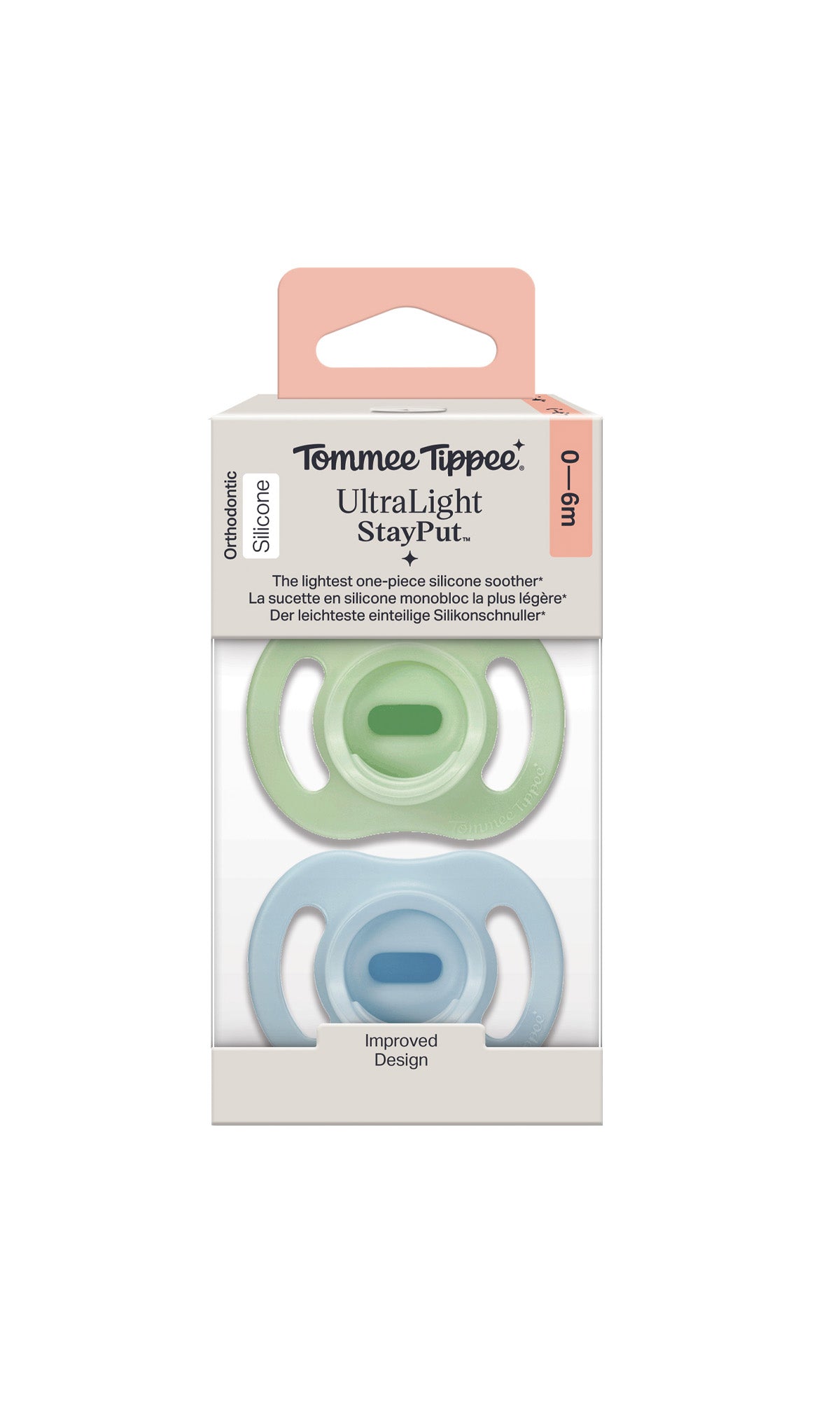 Tommee Tippee Ultra Light Silicone Soother 0-6M Pack Of 2 - Image 2