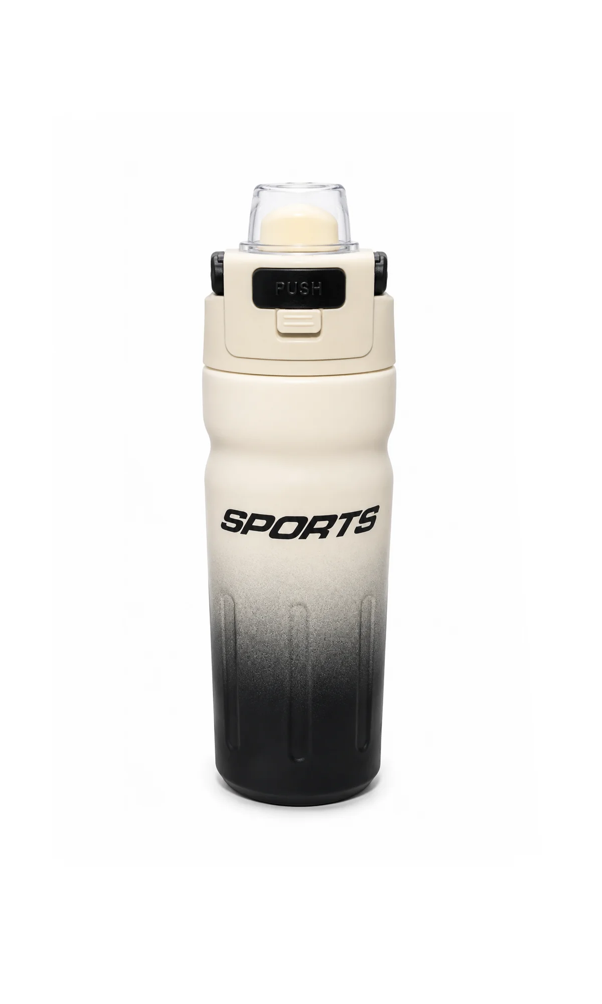 Water Bottle Cream Black Gradient